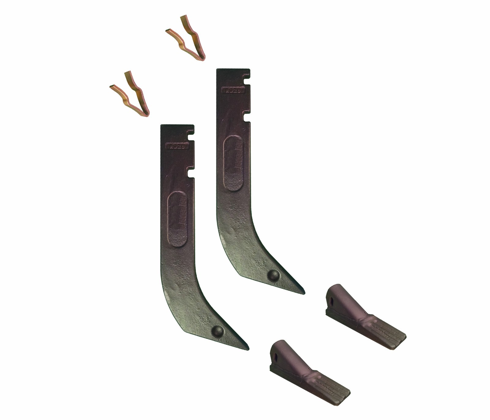 2 – Gannon Scraper Box Shanks w Scarifier Teeth & Clips – H920 , 8075 , K1306