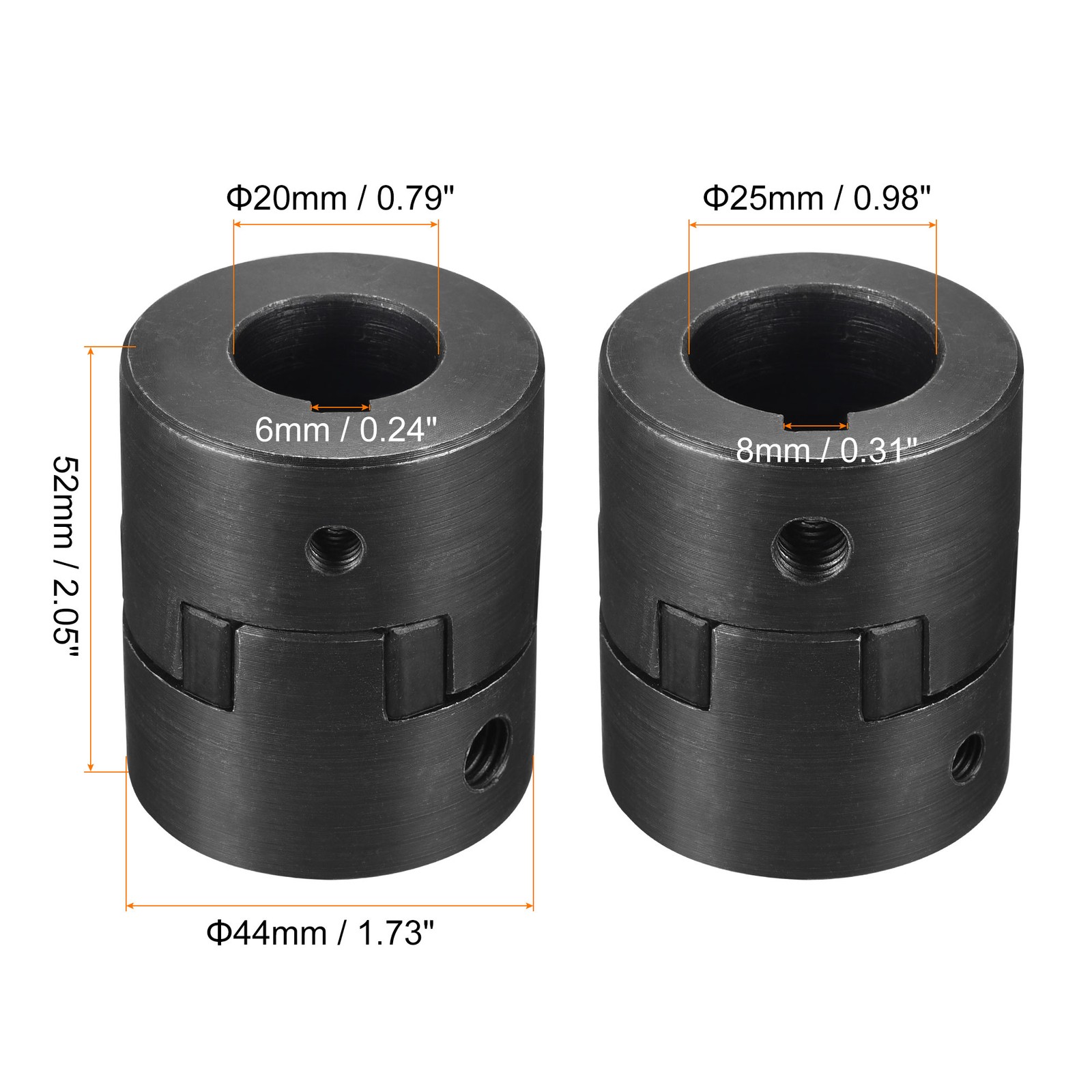 1 Pcs Flexible Coupling Shaft 20mm to 25mm 52mm x 44mm Motor Coupler Joint