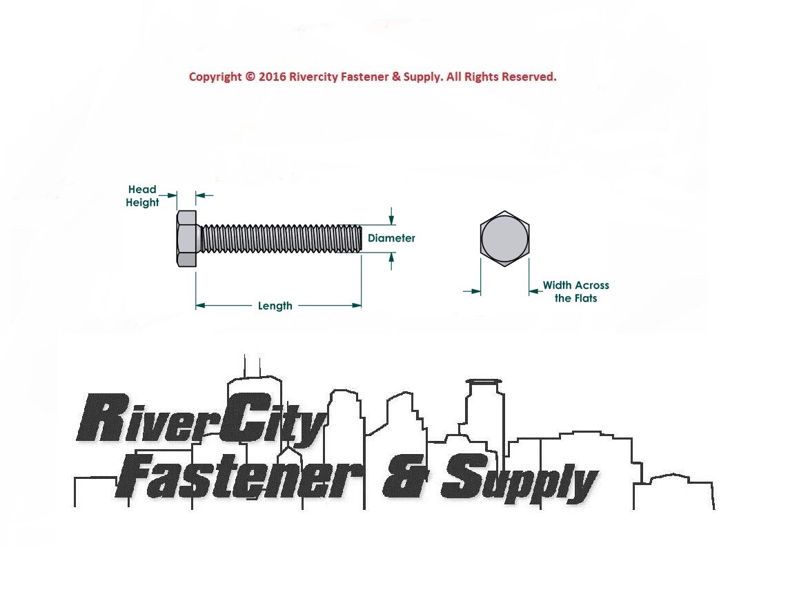 1/2-13 x 3 Tap Bolts Grade 8 Hex Head Screws 1/2x13x3 Full Thread 1/2×13 x 3″