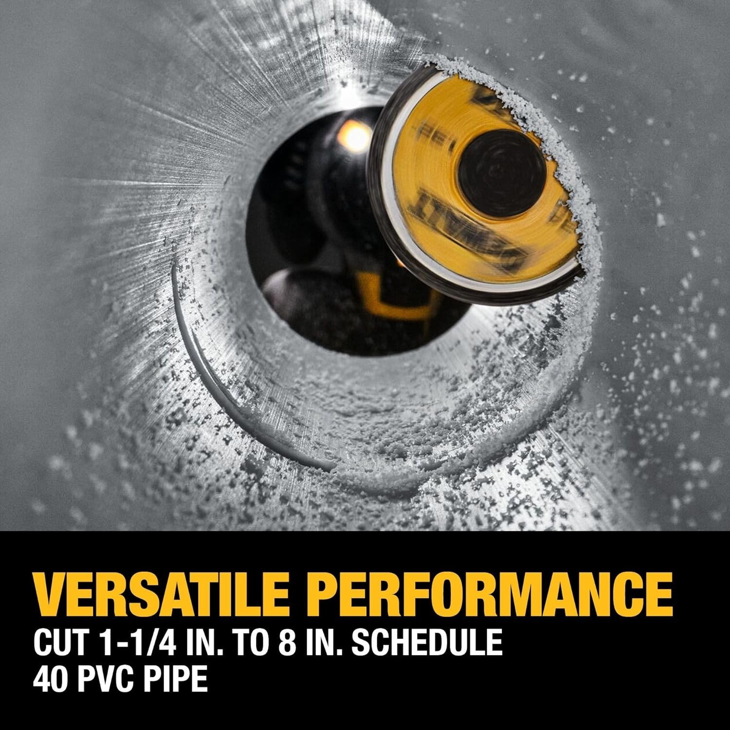 DEWALT Impact Connect Pipe Cutter, PVC Cutter, Diamond Grit Cutting Wheel