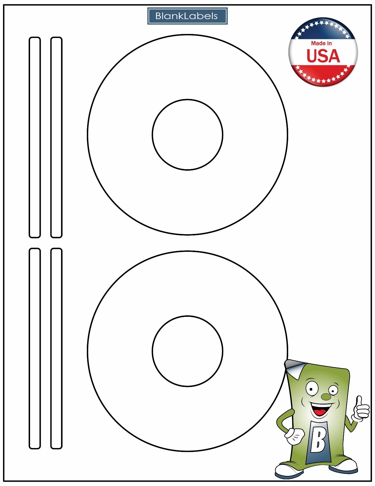 100 CD/ DVD Laser and Ink Jet Labels Templates 5931, 8931, 8691,8692. 50 Sheets!