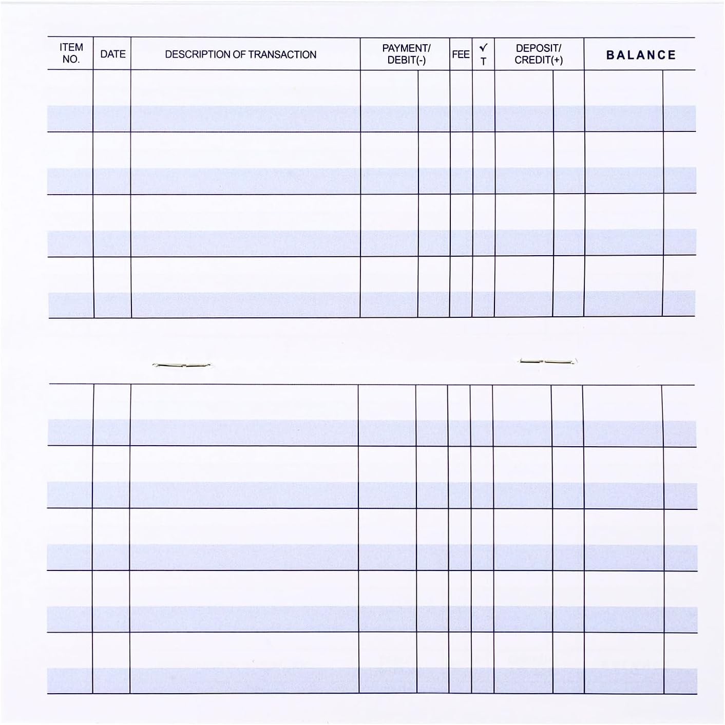 Larger Lines 20 Pack Checkbook Register, Check Registers for Personal Use, Blank