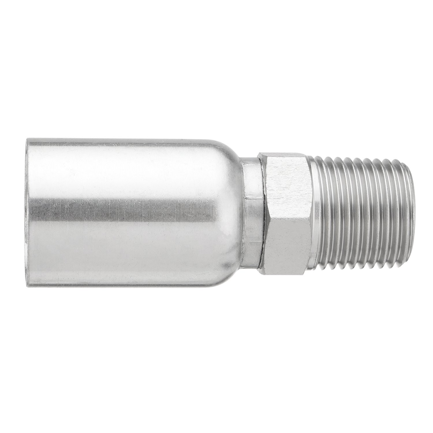 12 Pack 1/2″ I.D. Hose x 1/2″ NPTF Male Hydraulic Hose End Crimp Fittings