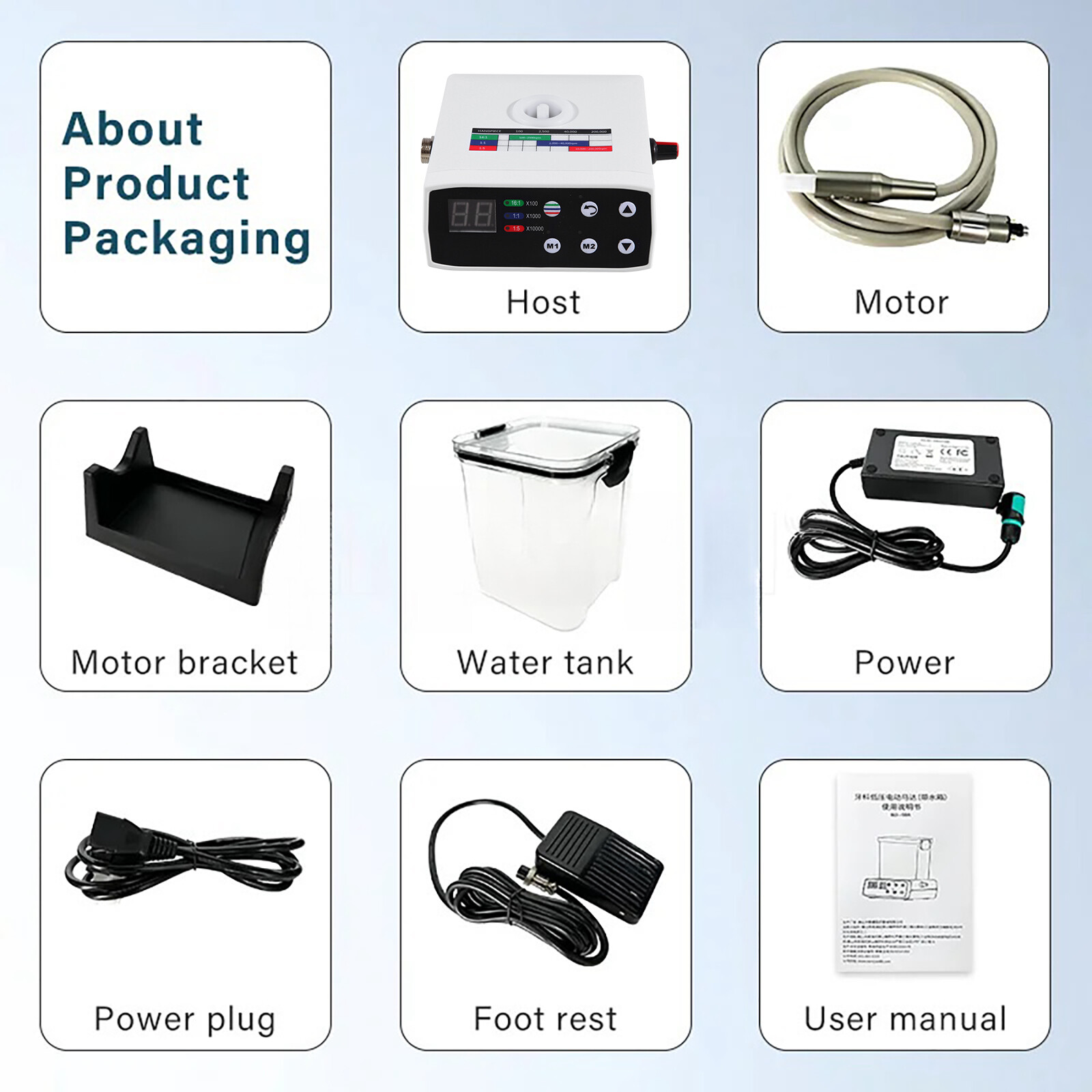 Dental Brushless LED Electric Motor 1:1/1:5/16:1 Handpiece For Lab Practice ty