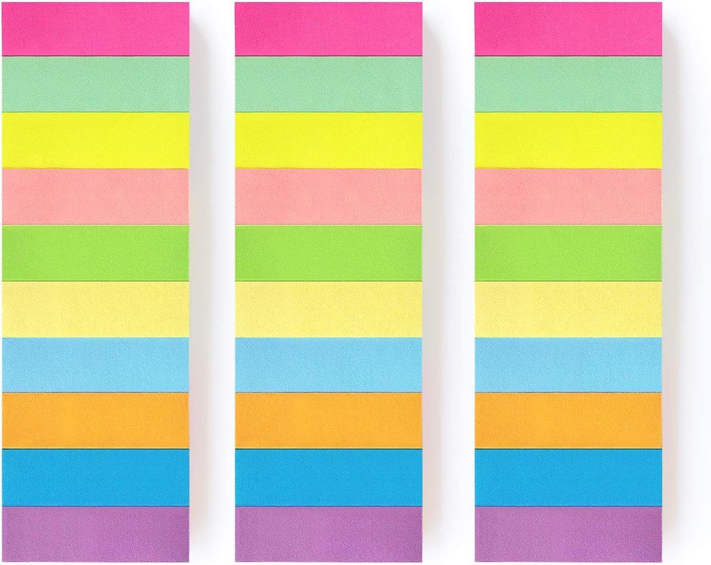 30 Pads 0.6X2 Inch Sticky Notes Flags Tabs Page Markers 10 Bright Color Sticky I