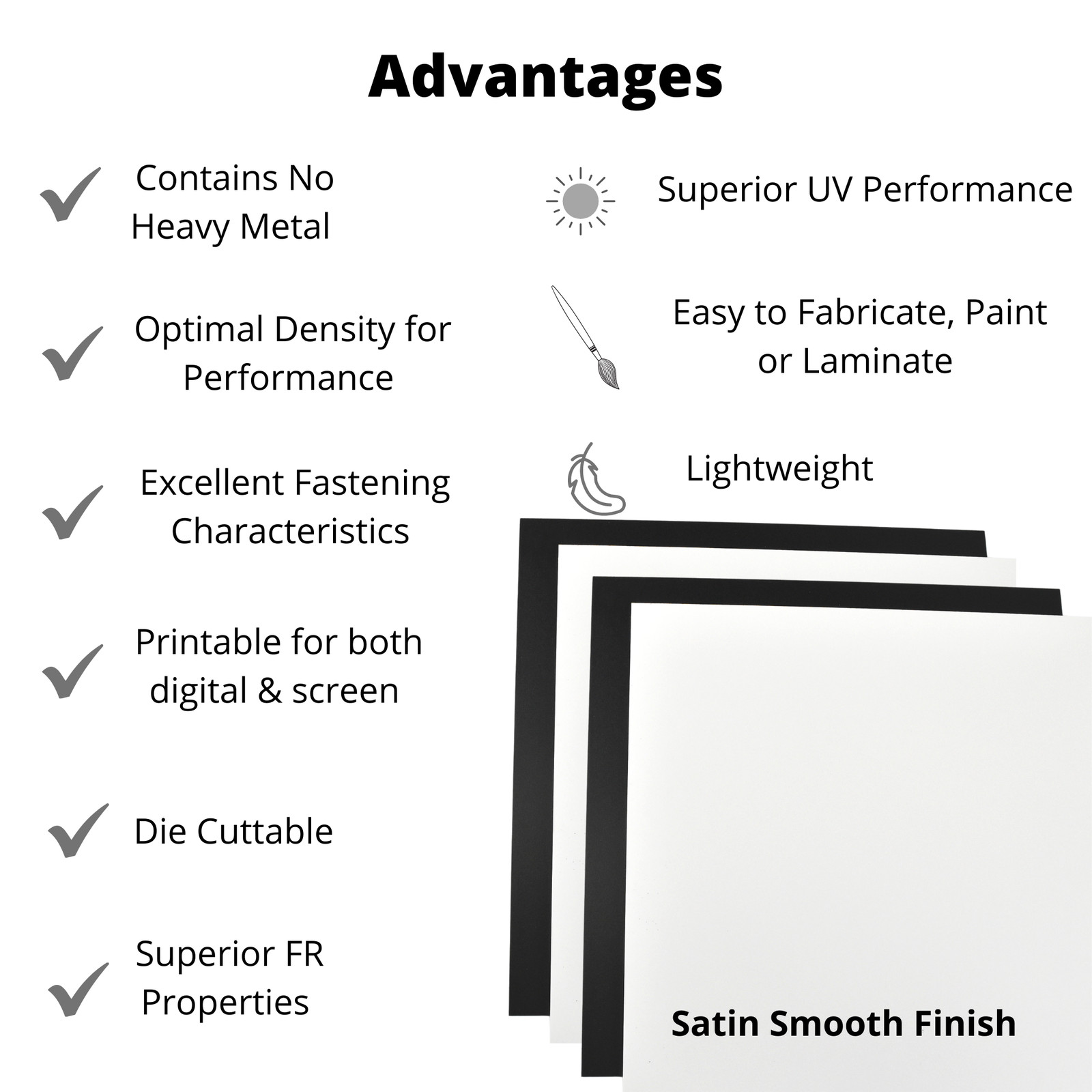 BuyPlastic Black Expanded PVC Plastic Sheet 12mm (1/2″) x 12″ x 24″