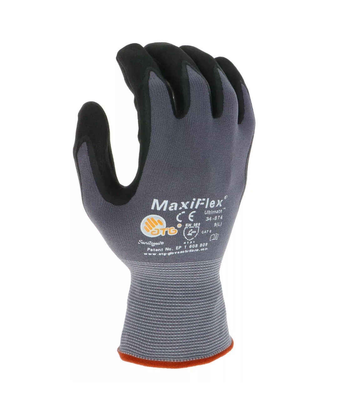 3 PAIR Small 34-874 MaxiFlex Ultimate Micro Foam Nitrile Grip Coated WORK GLOVES