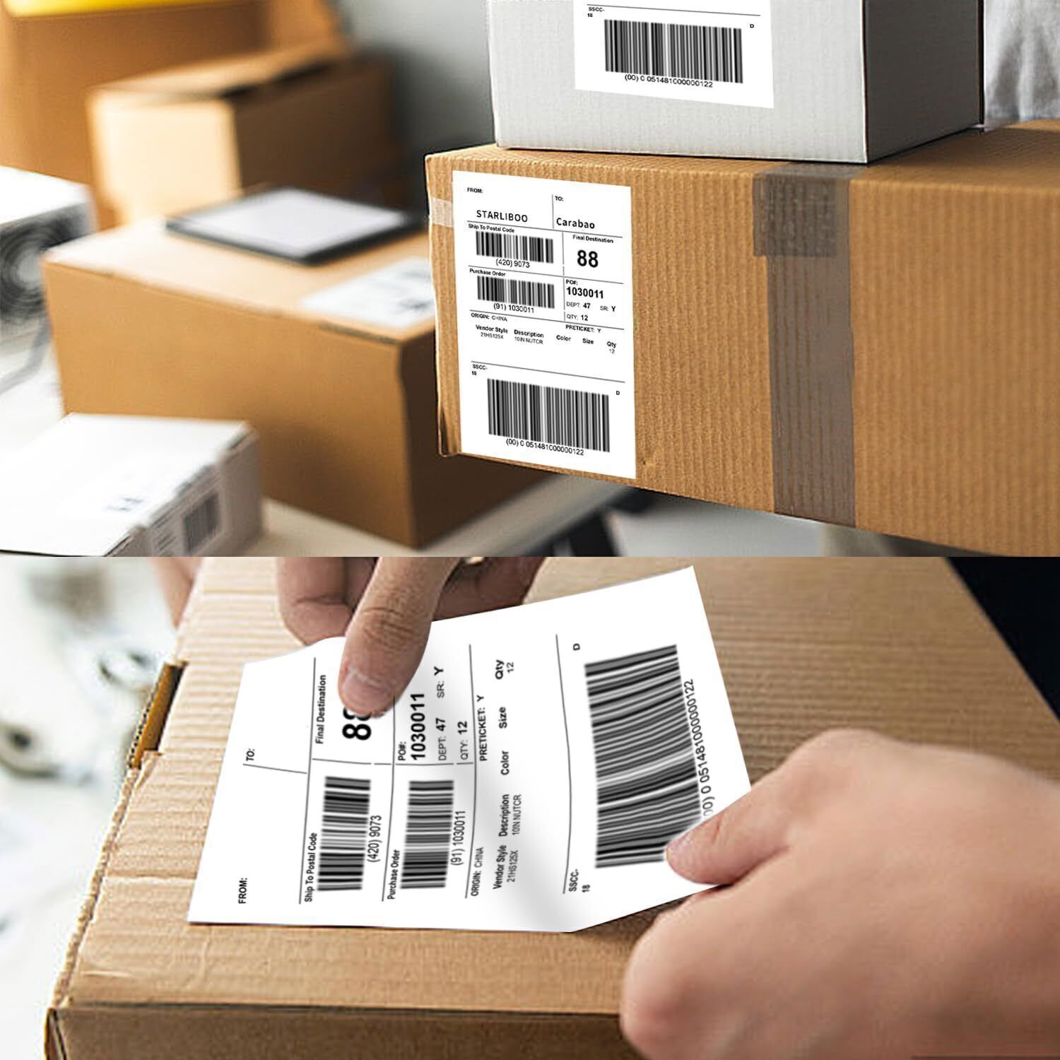 4″x6″ Direct Thermal Address Shipping Labels For Rollo & Zebra Fanfold/Roll US