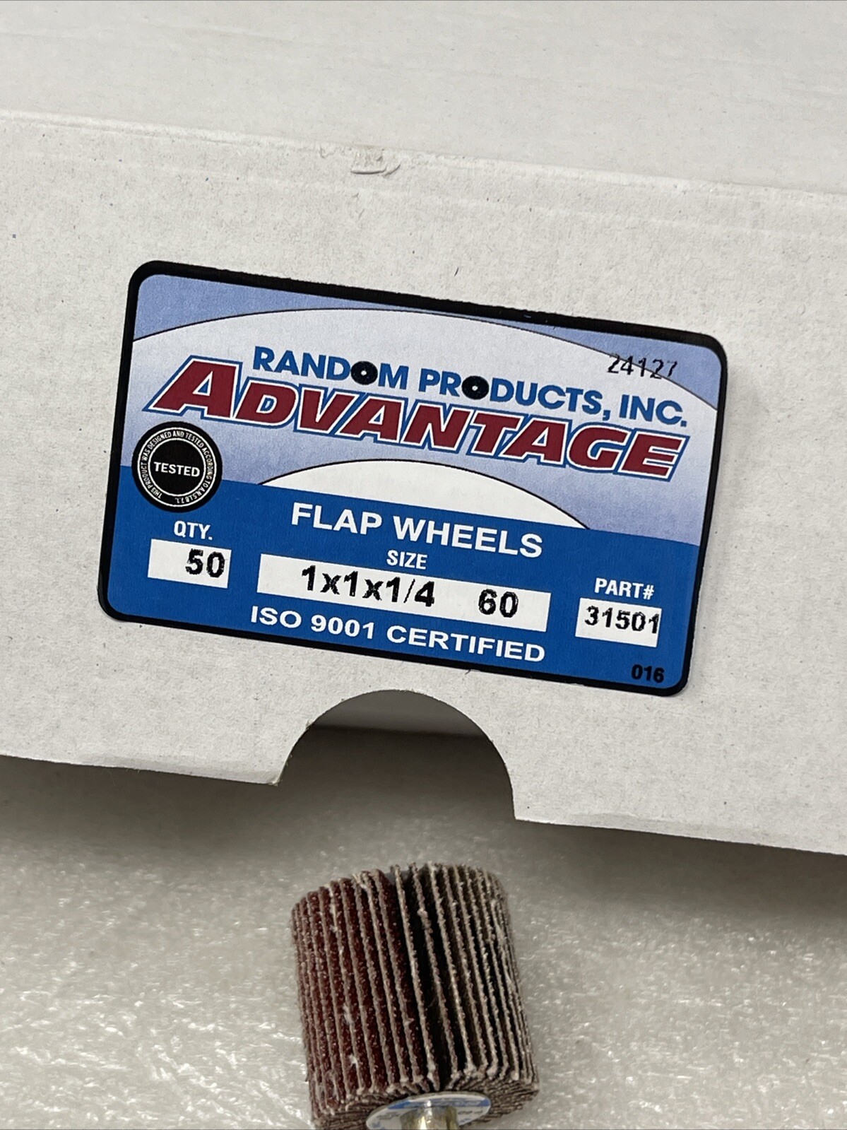 1″ x 1″ x 1/4″ Shank Mounted Flap Wheels – A/O 60 Grit Sanding Wheels, 50 Pack