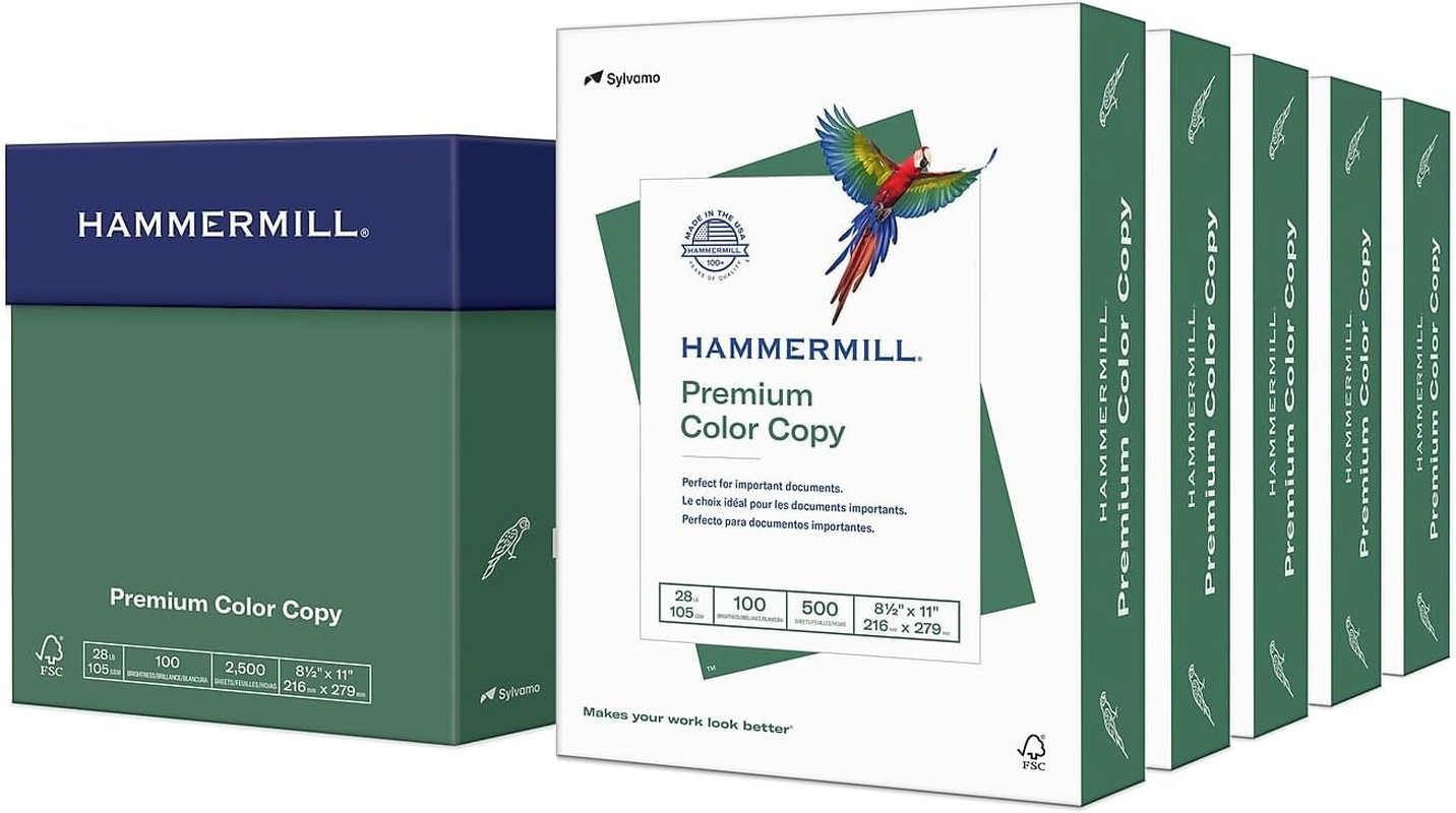 Hammermill 8.5-Inch X 11-Inch Premium Color Copy Paper, 28 Lbs., 100 Brightness,