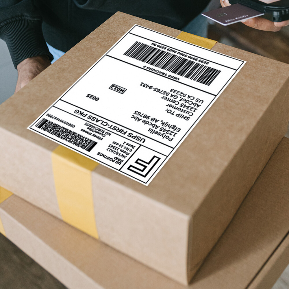 8.5×11 Shipping Label Sheets – Address Labels Stickers for Laser Inkjet Printer