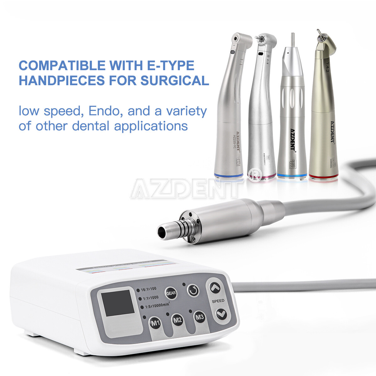 AZDENT Dental Brushless LED Electric Micro Motor 1:1/1:5/1:4.2 Fiber Handpiece