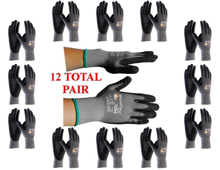G-Tek MaxiFlex 34-874 PIP Seamless Knit Nylon Gloves – 12 Pairs – Choose Size!