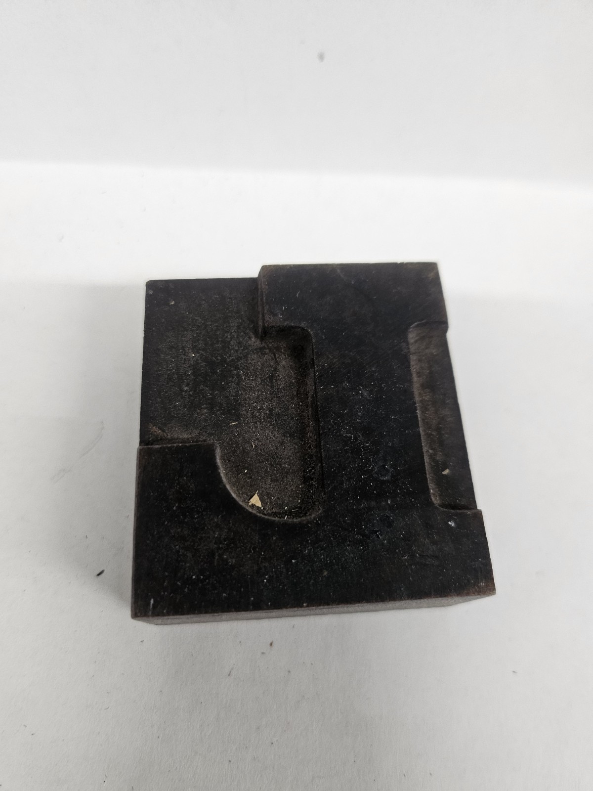 Antique Wood Letterpress Letter J Type Print Block – 2″ x 1.75″