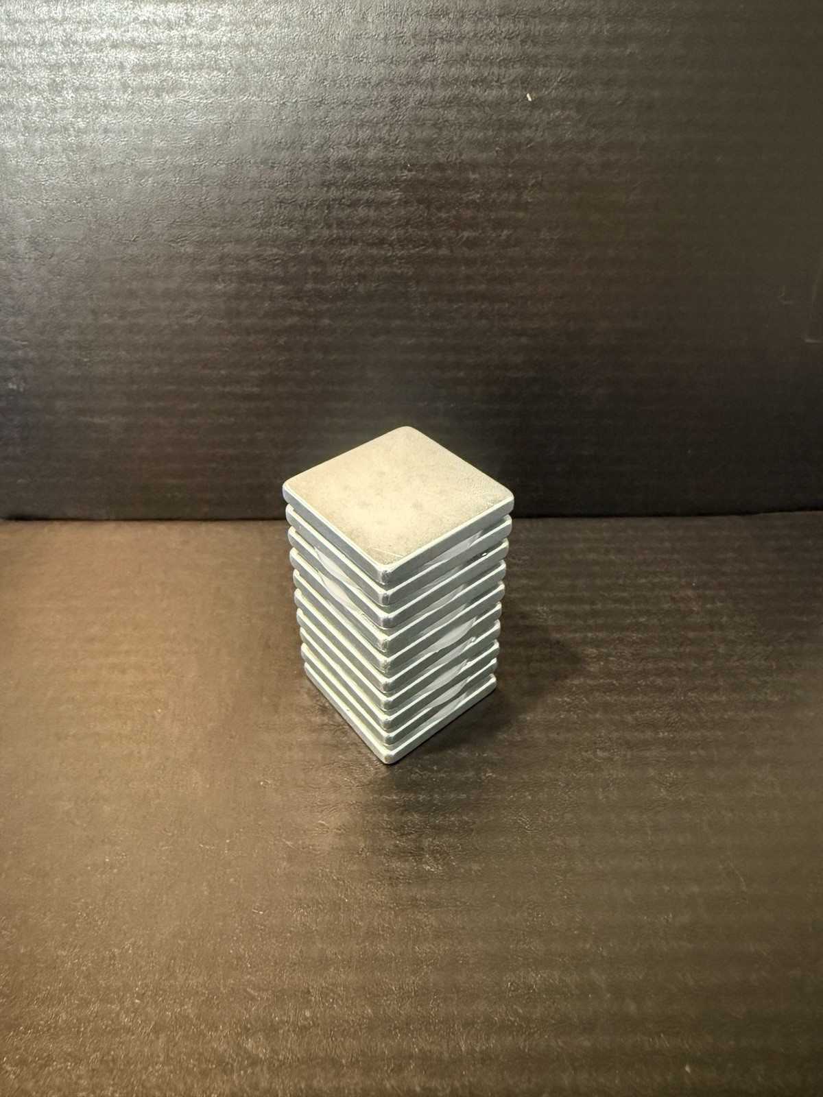 Neodymium Magnets 10 Pack Nickel Coated 1 Inch Square Silver 1”x 1”x 1/8” N42