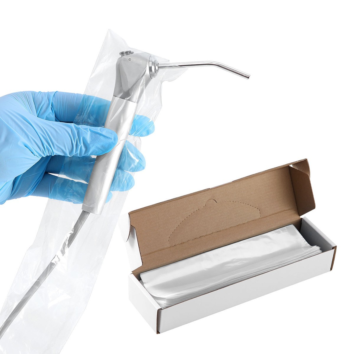 500PCS Dental Air Water Syringe Sleeves Plastic Covers Protective Barrier Clear