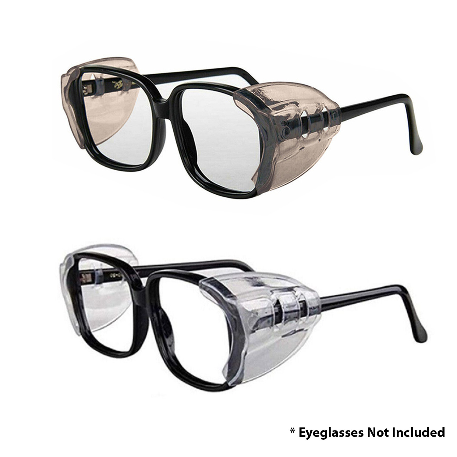1~200Pairs Side Shields For Eye Glasses Slip On Safety Glasses Shield Universal