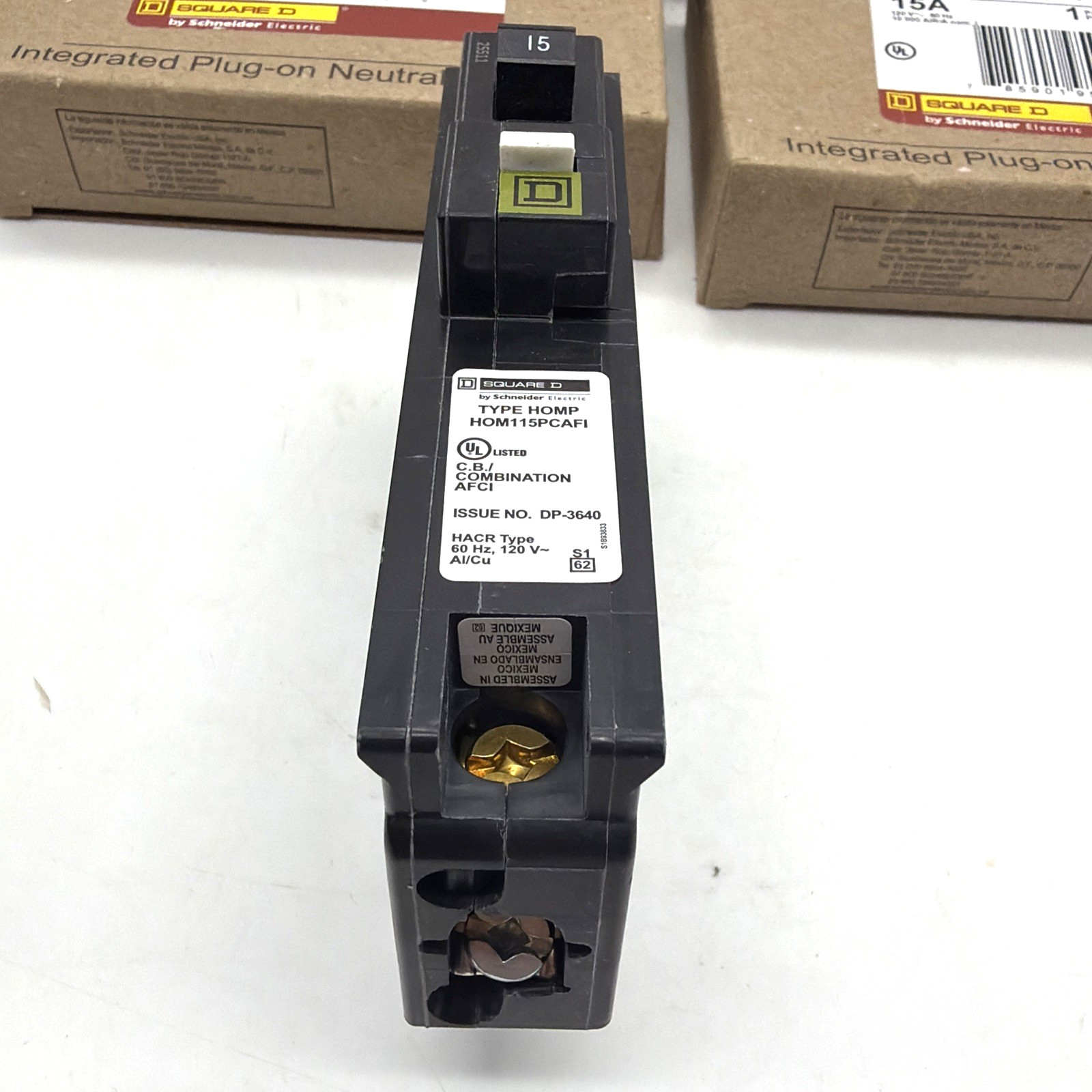 Square D HOM115PCAFI 15A CAFCI Plug-On Neutral Arc Fault Breaker 120V NEW- Lot 6