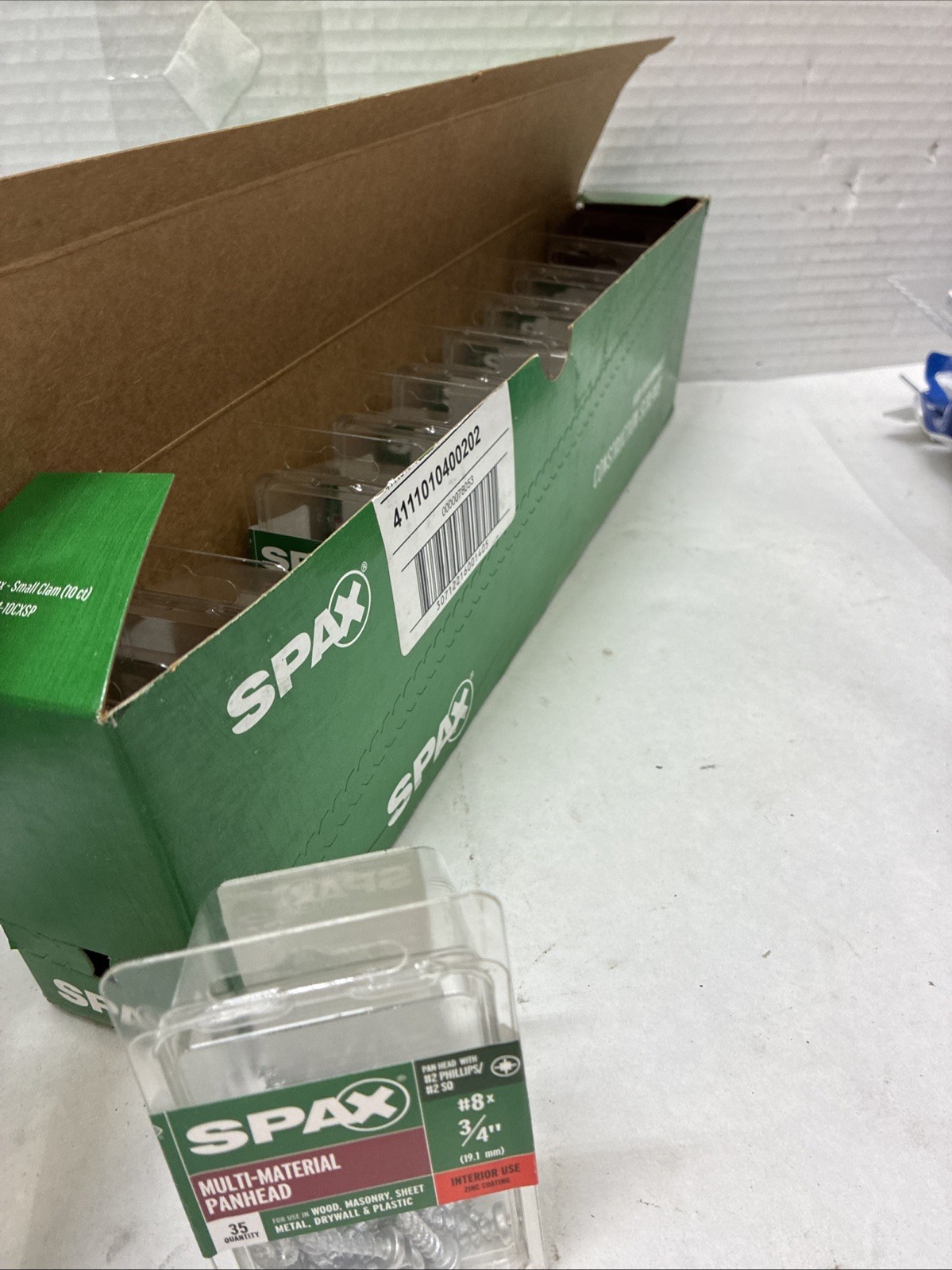 SPAX 4111010400202 Zinc Steel Pan Head #8 x 3/4 L in. Case Of 10 Boxes
