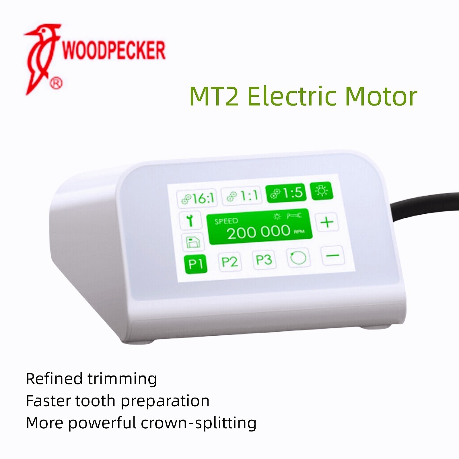 Woodpecker Dental Brushless Electric Motor MT2 Fit NSK 1:1/1:5 /16:1 Handpiece