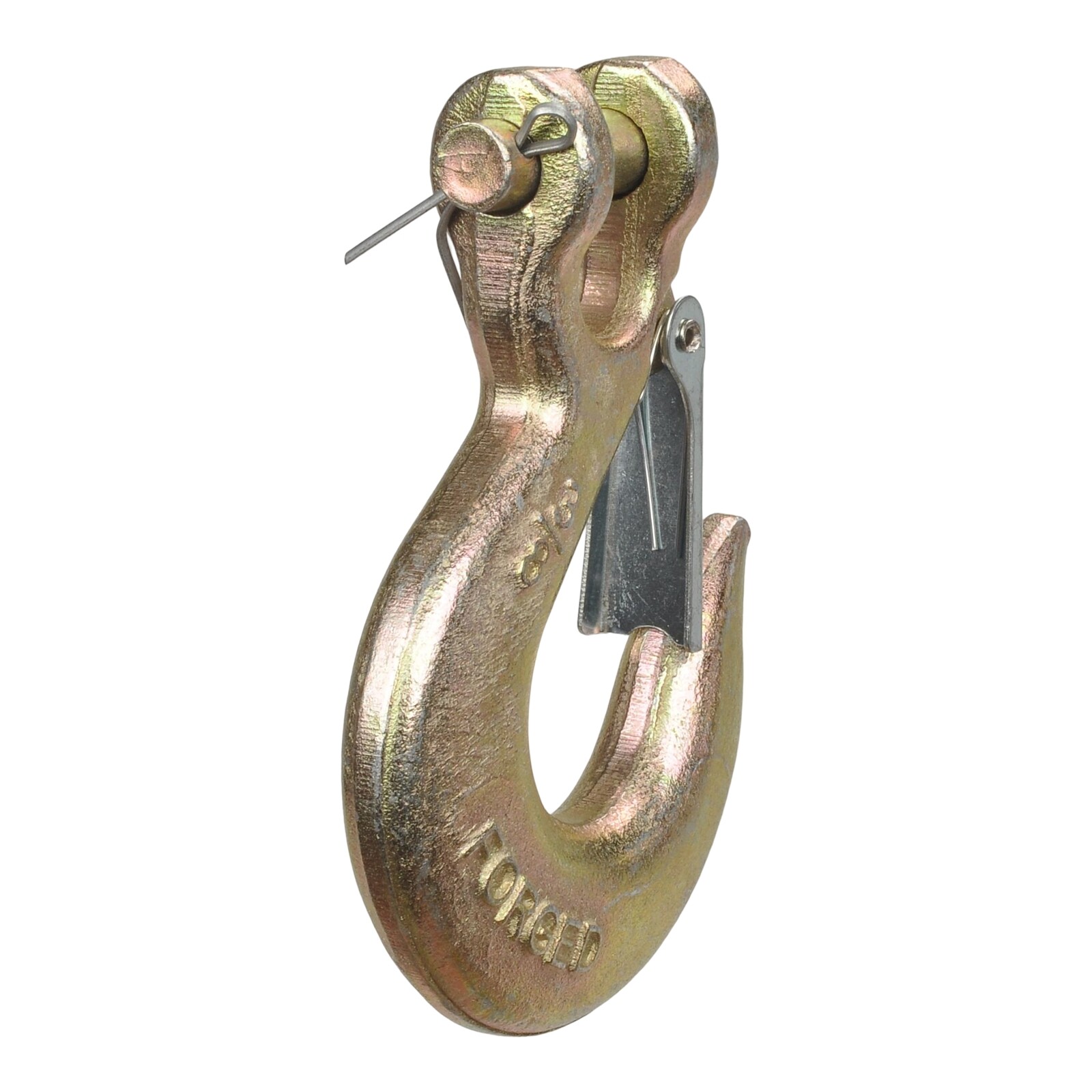 4PCS 3/8″ Grade 70 Heavy Duty Forged Steel Clevis Slip Hook With Safety Latch