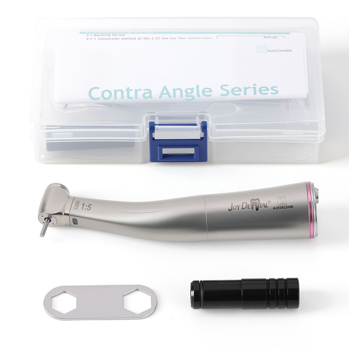 Dental Mini Head 1:5 Increasing Electric LED Contra Angle Handpiece 4 Spray