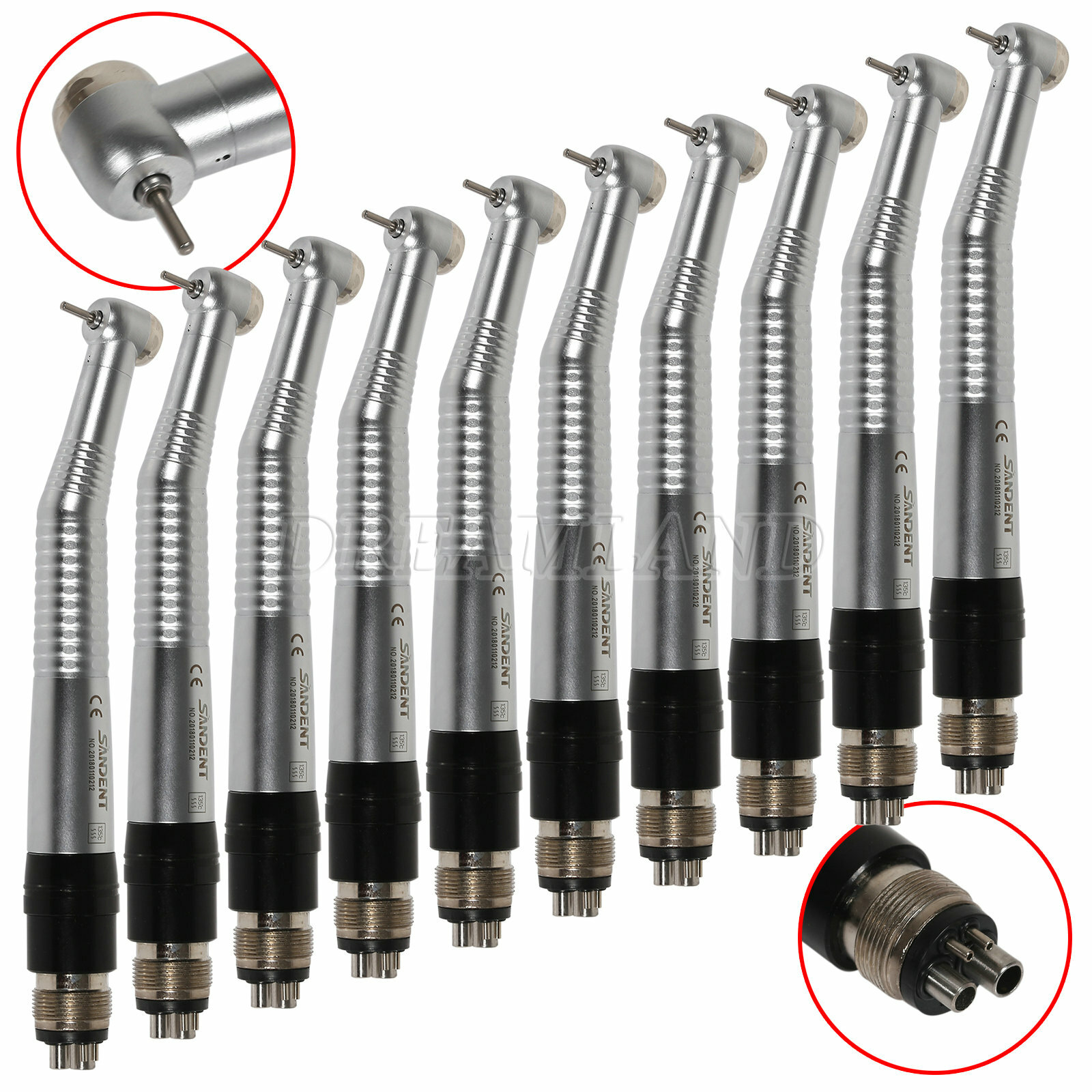 1-10 xSmall Head NSK Style Dental High Speed Handpiece with 4Hole Coupler