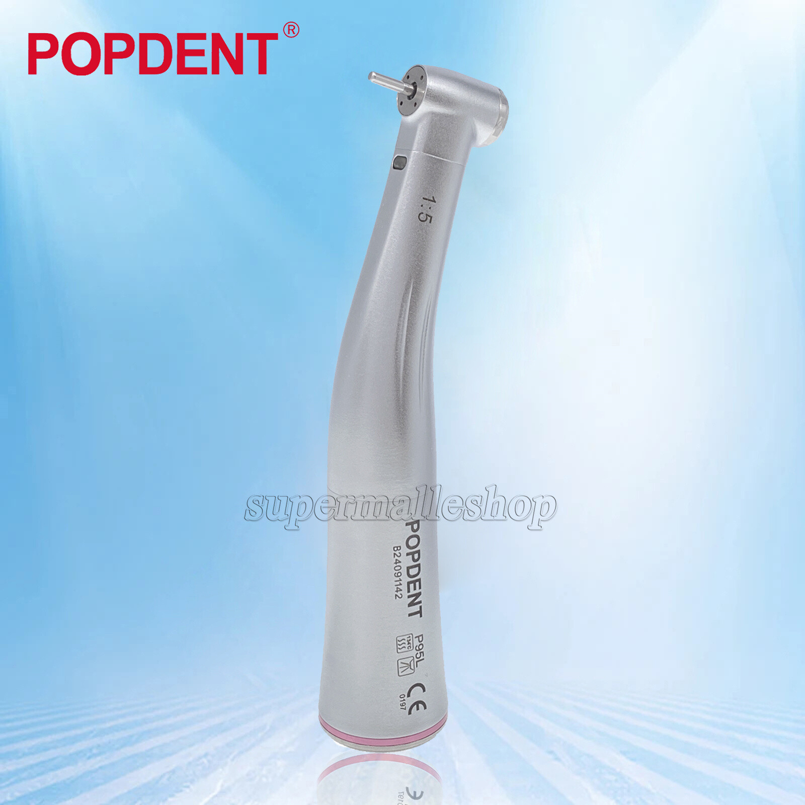 Dental LED High Speed /1:5 Increasing Optic LED Contra Angle Handpiece NSK Style