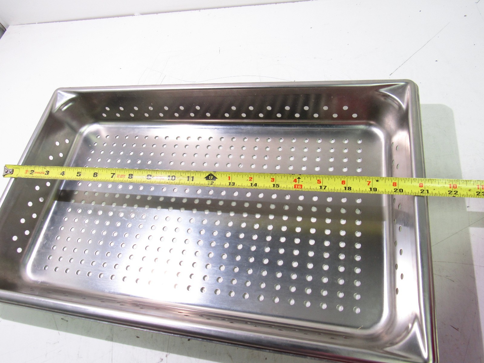 20″ X 12″ X 2-1/2″ STAINLESS STEEL STEAM PAN RECTANGLE PERFORATED FULL SIZE