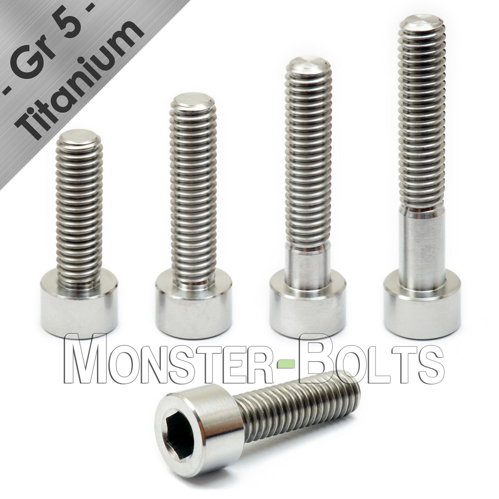 M3 Titanium Socket Head Cap Screws, Ti Grade 5, Metric DIN 912 Coarse 0.50