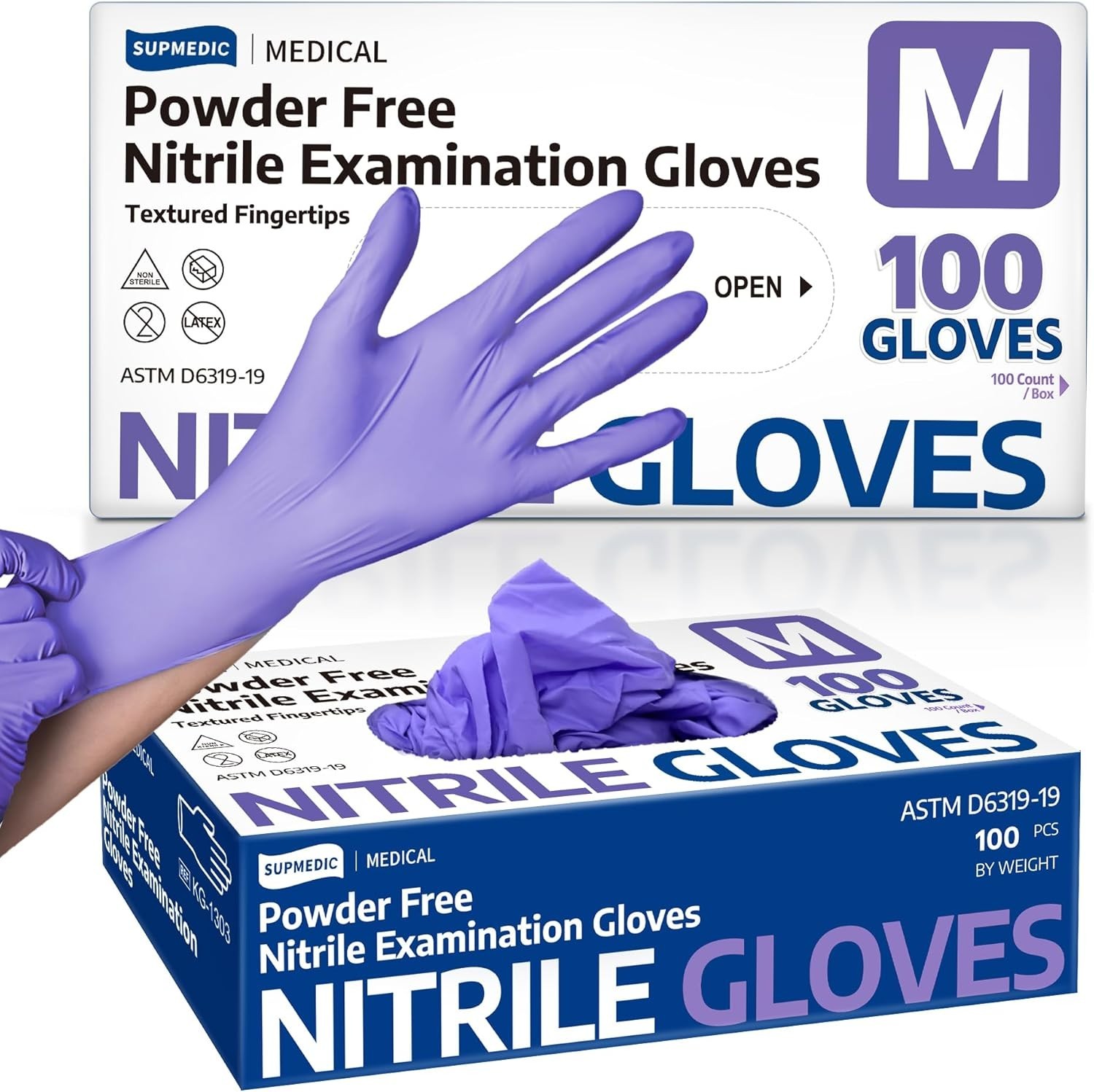 Ambidextrous Nitrile Gloves – 100 Latex-Free, Waterproof & Ideal for All Uses