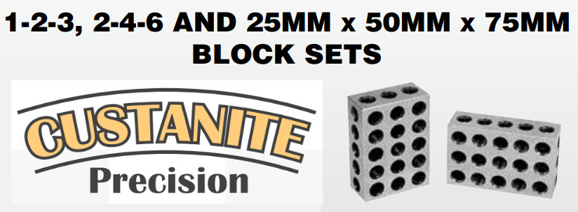 1 x 2 x 3 1-2-3, 2-4-6 AND 25MM x 50MM x 75MM BLOCK SETS ITEM NO. PR1720123(FL)