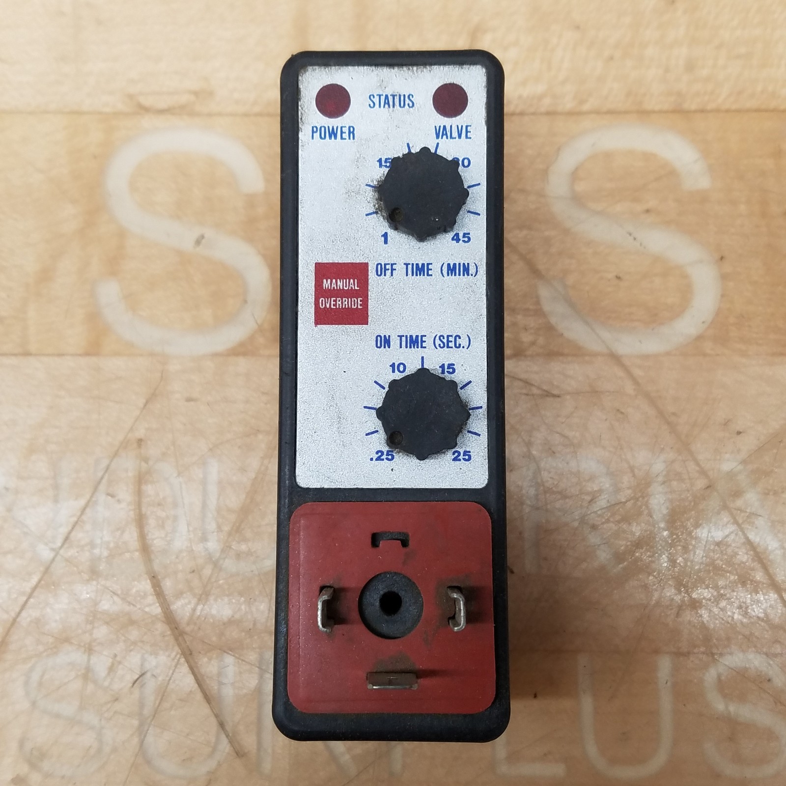 Valve Manual Override, 1-45 min. Off Time, 0.25-25 sec. On Time – USED
