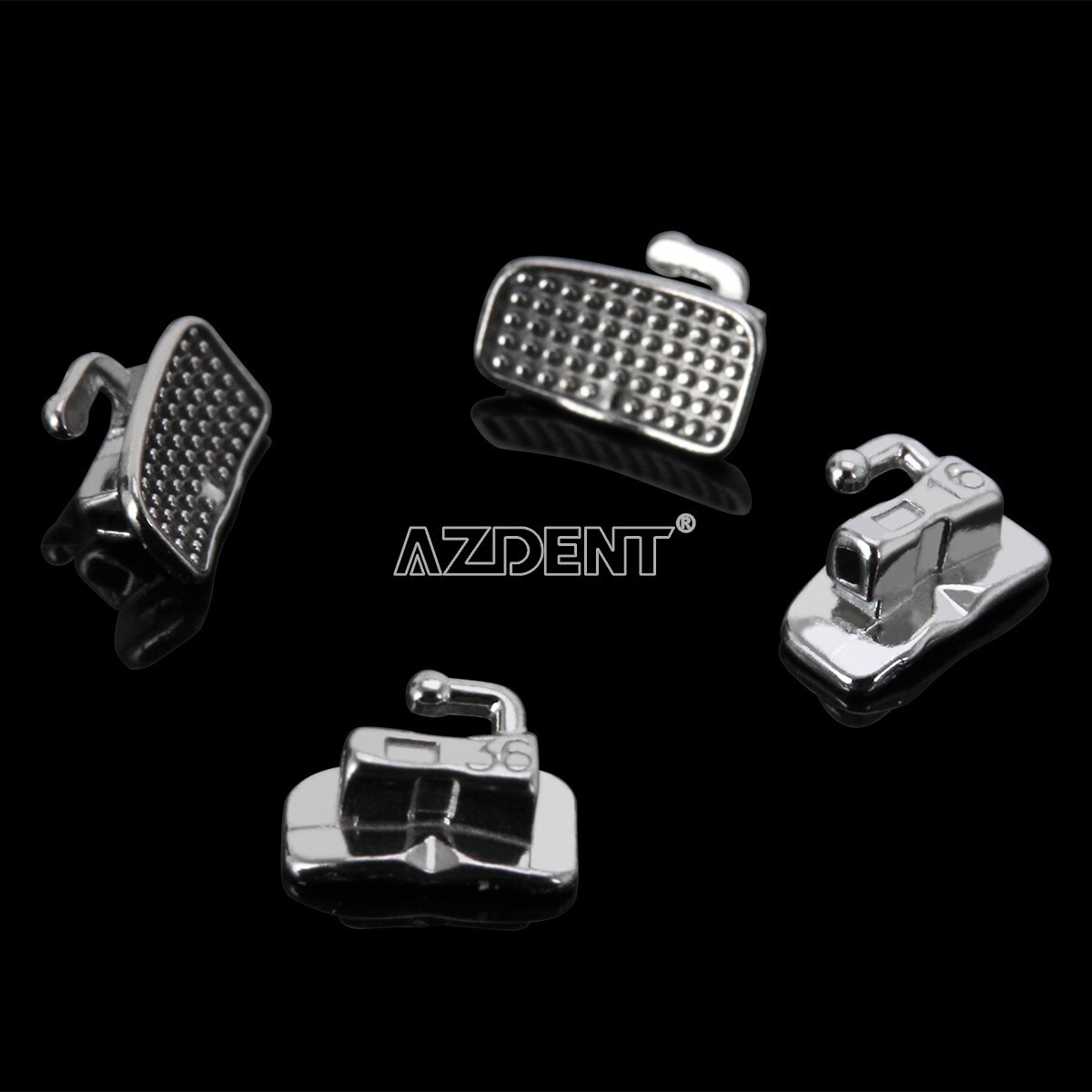 50 Sets AZDENT Dental Orthodontic Buccal Tube 1st Molar Roth 022 Bondable Tube