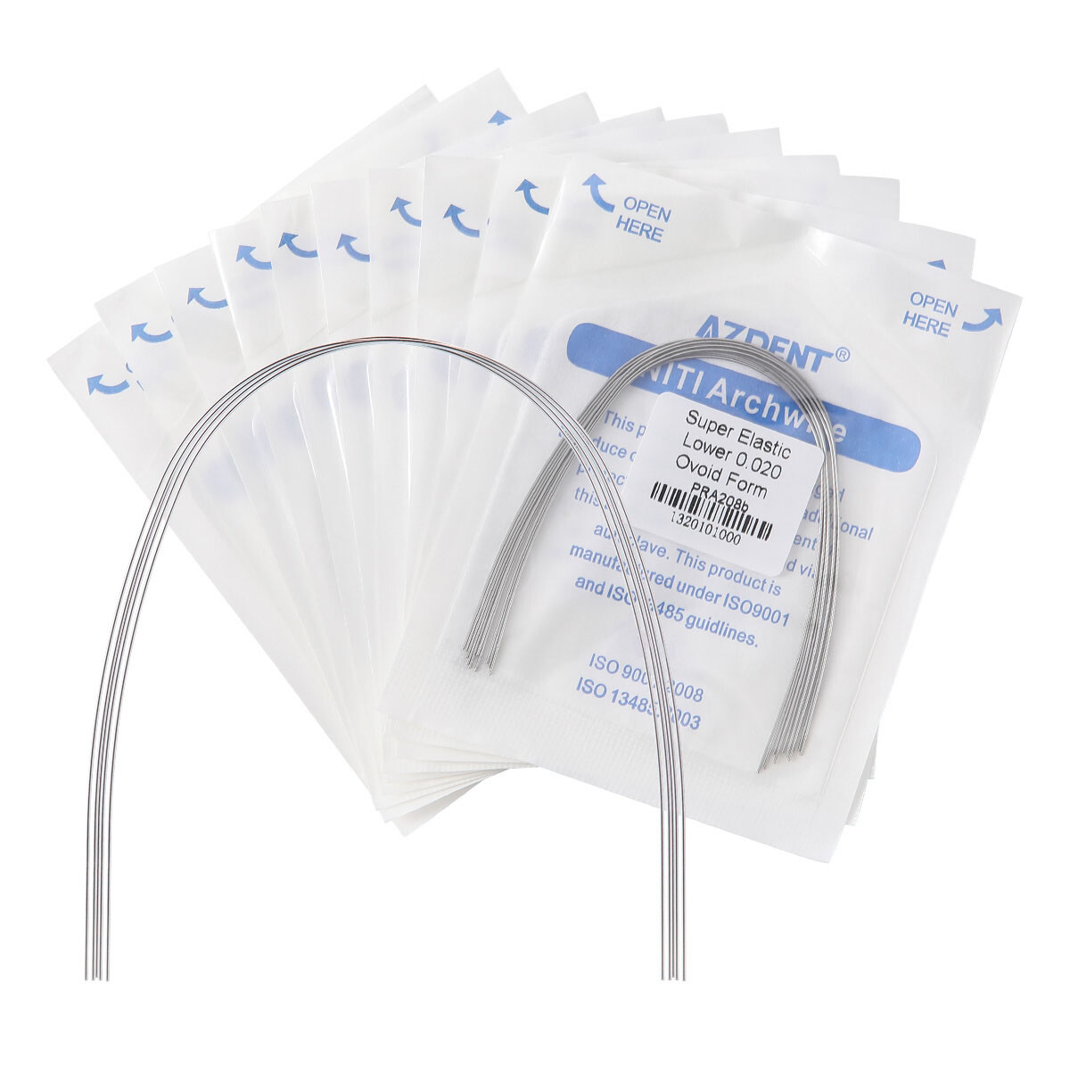 US AZDENT Dental Orthodontic Metal Brackets Braces/Supper Elastic Niti Arch Wire