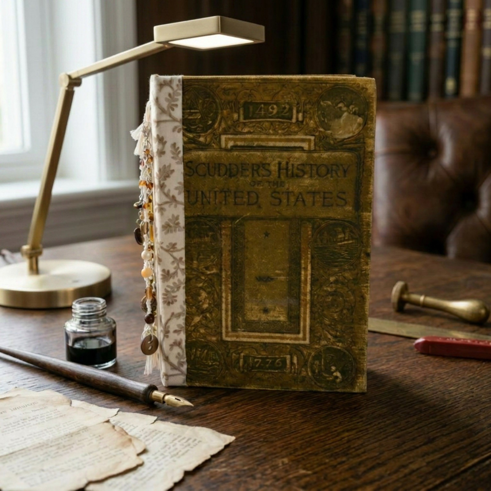 Newly Handmade blank book from a Vintage Scudder’s History of the United States