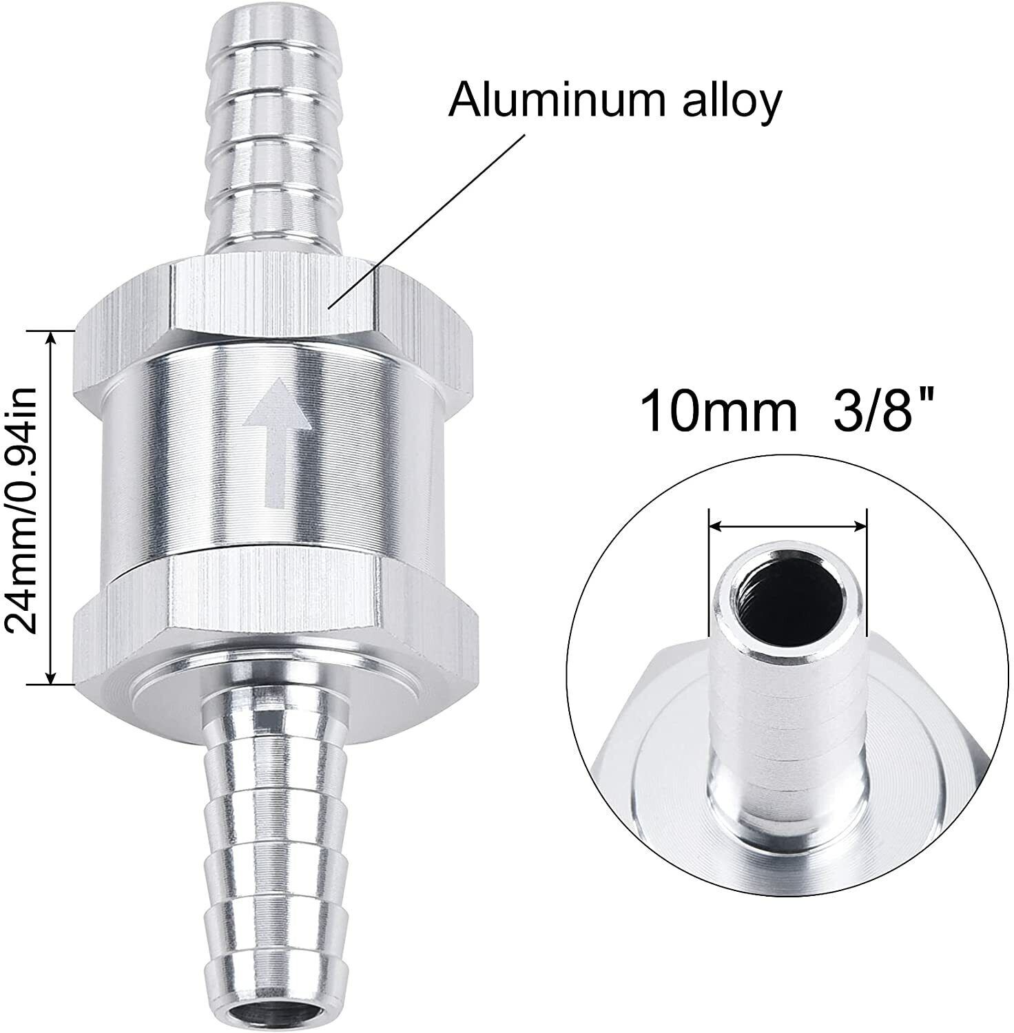 10mm 3/8″ Fuel Line Oil One Way Non Return Check Valve Petrol Diesel Liquid 120℃