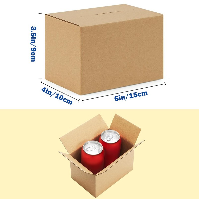 25-pack small shipping cardboard boxes (6x4x3.5 inches), suitable for mailing