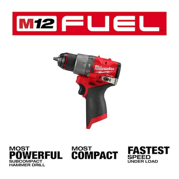 Milwaukee Tool 3404-20 M12 Fuel 1/2 In. Hammer Drill/Driver (Tool Only)