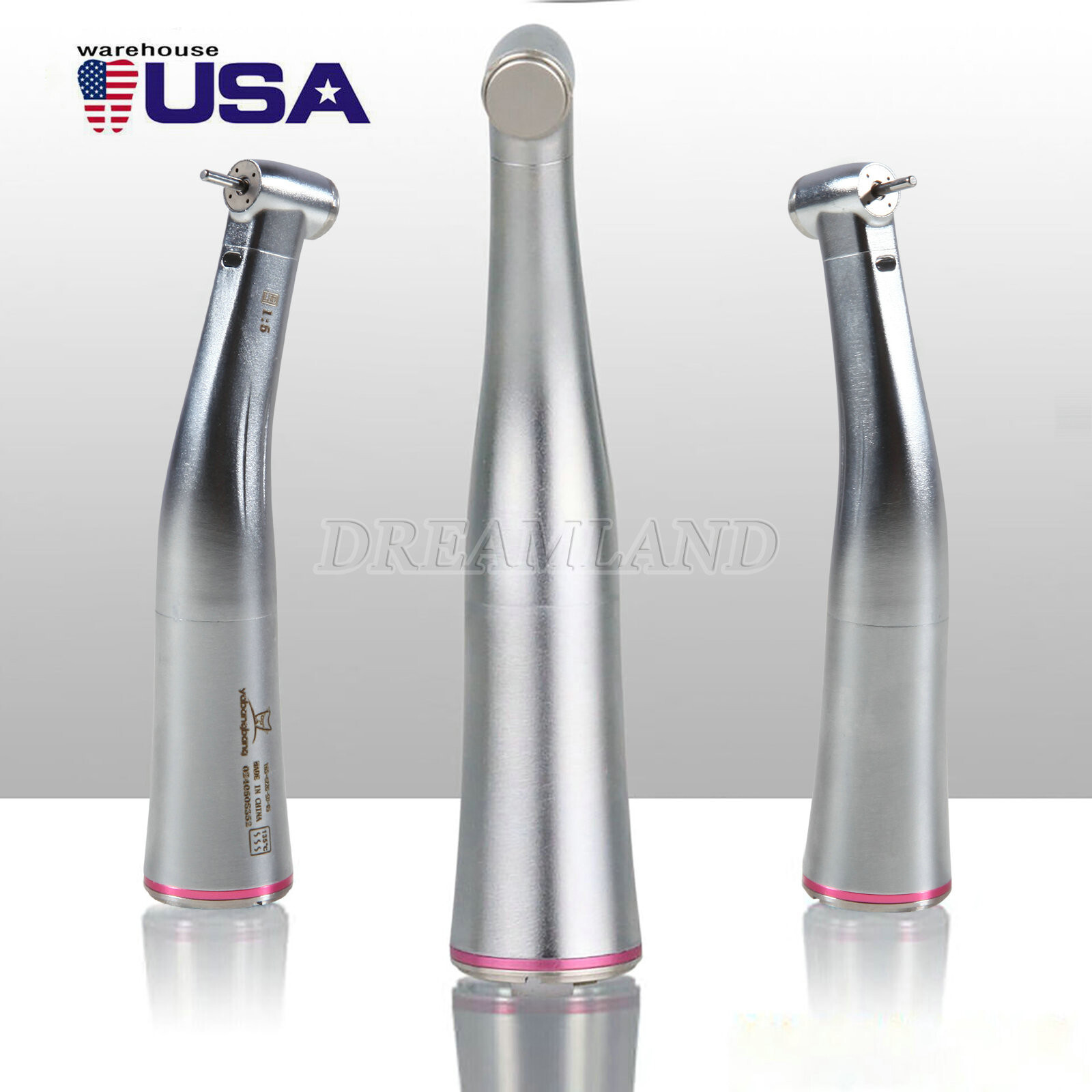 Dental 1:5 LED Contra Angle Increasing Handpiece Fit KaVo NSK Electric Motor USA