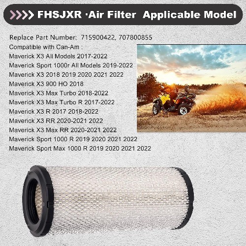 Air Filter for Maverick X3 Max XDS XRS Turbo R RR Sport 1000 900 R 2 Size: 1PC