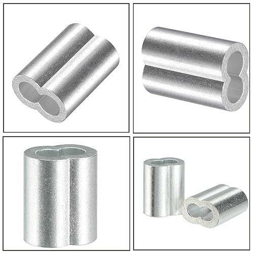 200 Pcs Aluminum Crimping Loop Sleeve 1/16″,Cable Crimp Ferrules for Wire…