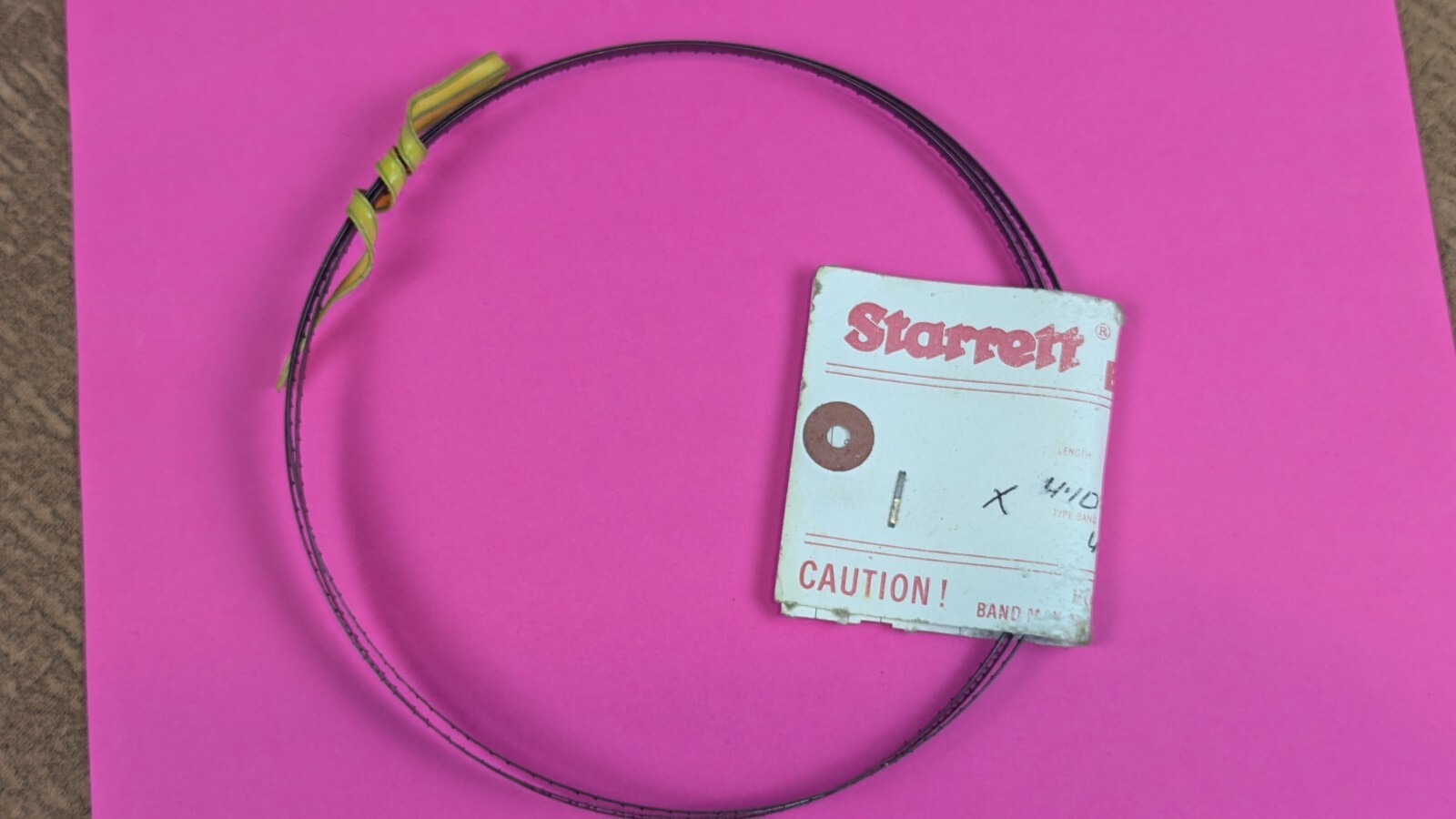 Starrett Welded Band Saw Blade New Old Stock 4′ 10 1/4 L 3/16 W 43595 14 Teeth