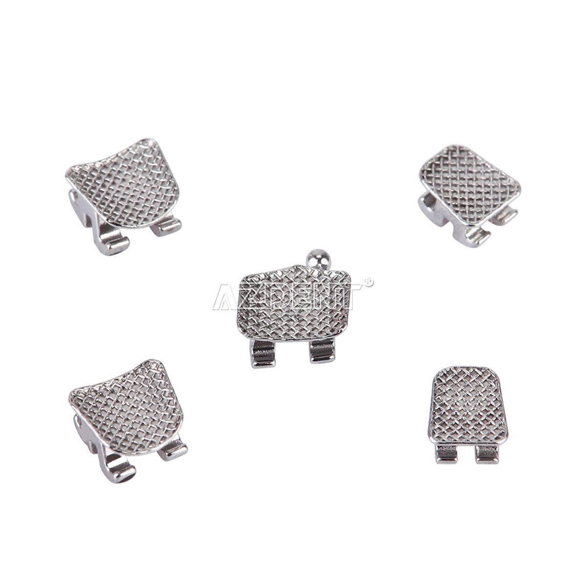 AZDENT Dental Ortho Metal Brackets Mini/Standard Roth/MBT 018/022 Hooks 3/3 4 5
