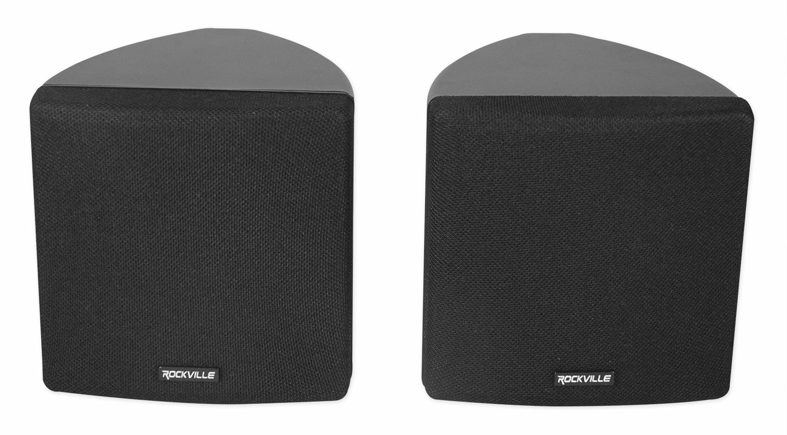 Cube by Rockville Pair of 3.5″ Black Commerical 70v Swivel Wall Mount Speakers