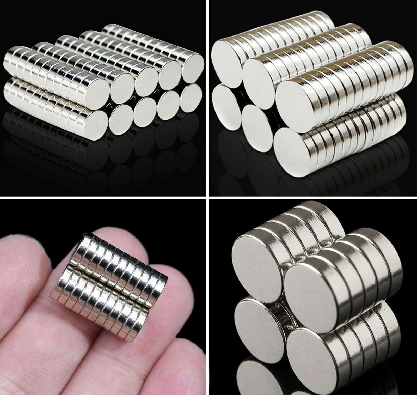 Lot 50 100 200 Pcs Round Disc Magnets Rare Earth Neodymium Magnet Various Sizes