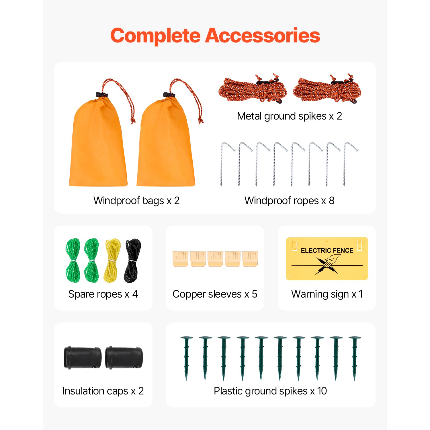 VEVOR Electric Netting Fence Kits Sheep Fencing 35.4″H x 164’L with Posts Spikes
