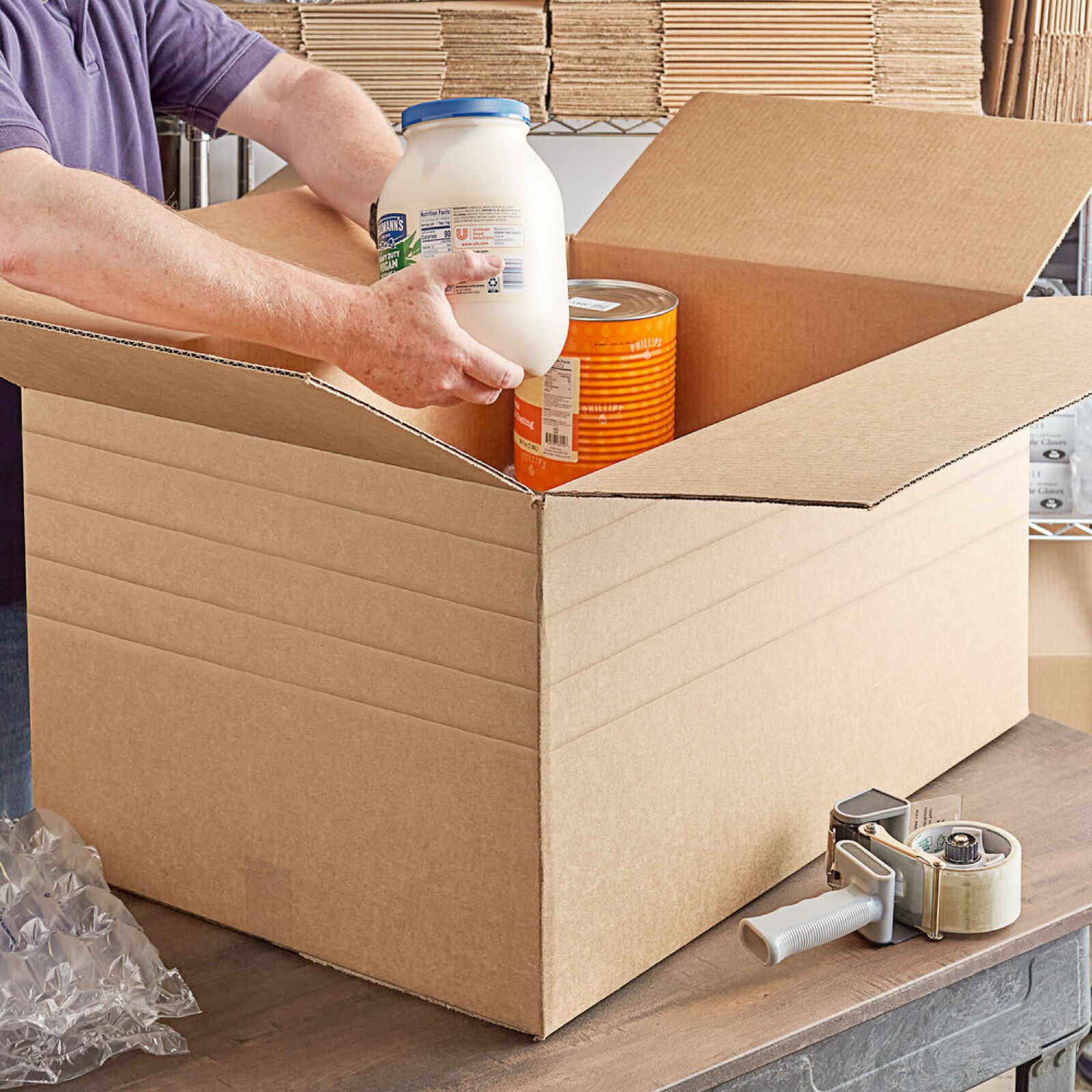 12 1/2 x 12 1/2 x 6″ Multi-Depth Corrugated Boxes, Brown 25/Bundle ECT-32