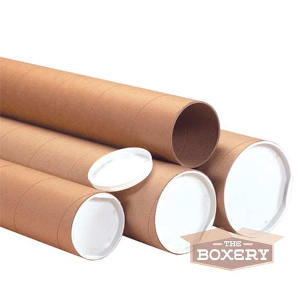 2×24” Kraft Mailing Shipping Packing Tubes 50/cs from The Boxery