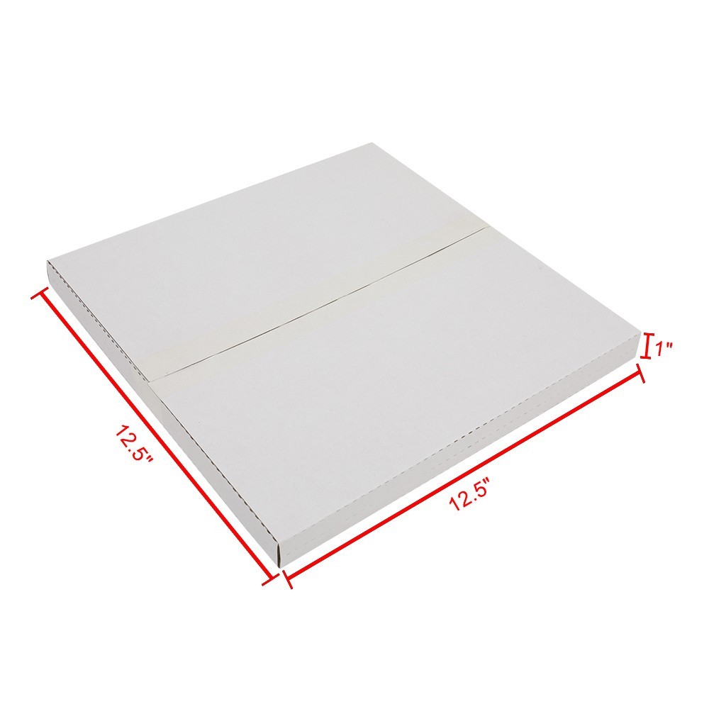 100x White Vinyl Record LP Shipping Mailer Boxes 12.5″x12.5″x1″ Album Paper Box